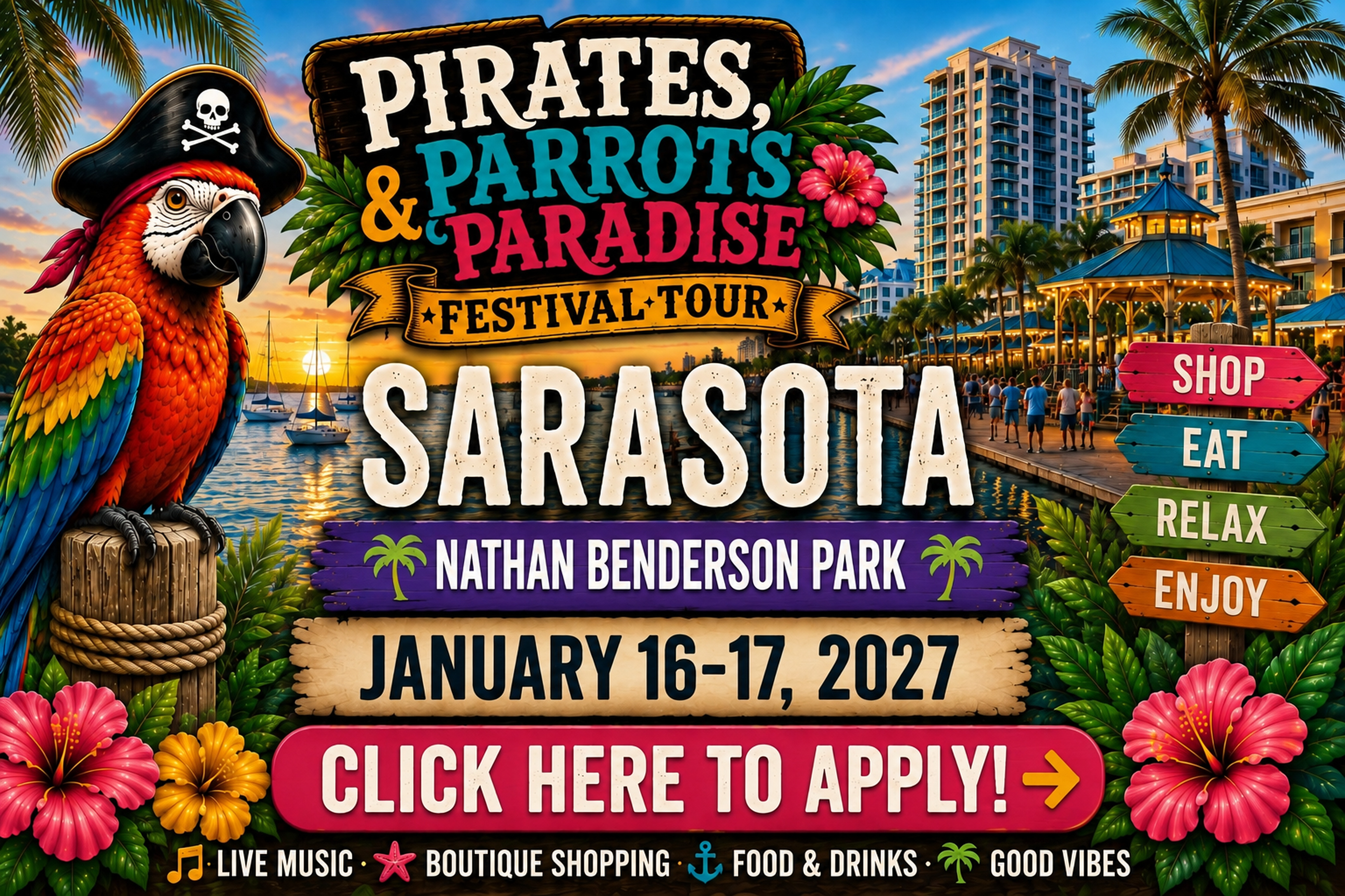Pirates, Parrots, & Paradise Festival